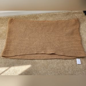 New J. Crew knit infinity scarf in Camel color